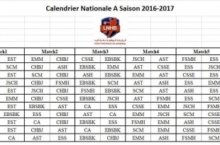 calendrier nationale A 16-17